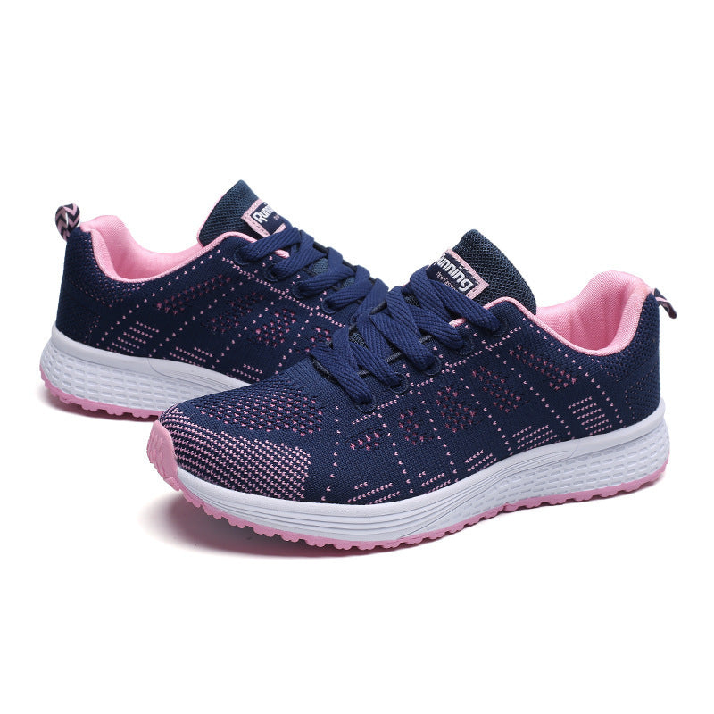 Unisex leichte gestrickte Freizeit- und Laufsneaker mit stoßabsorbierender Komfortsohle EB