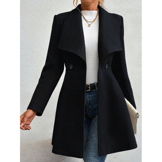 Damen schicke Übergangsjacke mit weitem Kragen EB