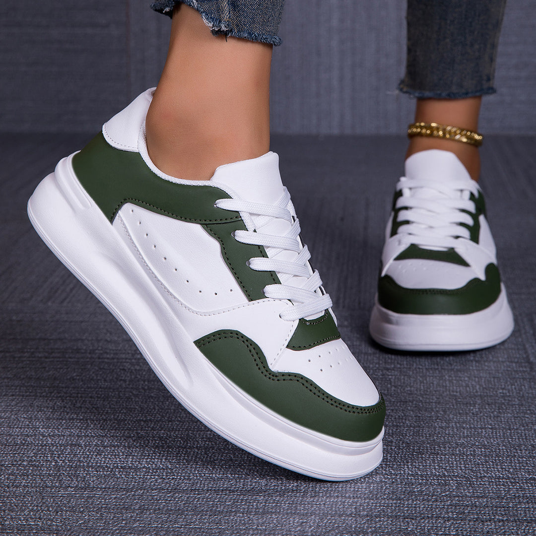 Damen Sneakers mit kontrastierenden Farbakzenten und dämpfender Sohle EB