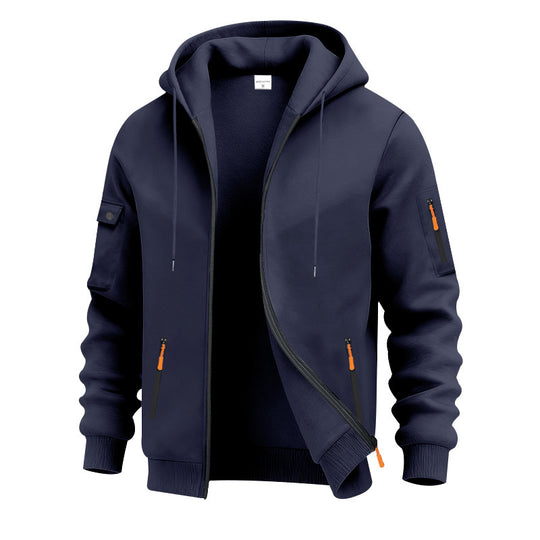 Herren funktionale Kapuzenjacke mit technischen Taschen EB