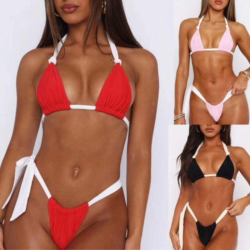 Damen Triangel-Bikini mit feinen Rüschendetails EB