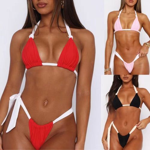 Damen Triangel-Bikini mit feinen Rüschendetails EB