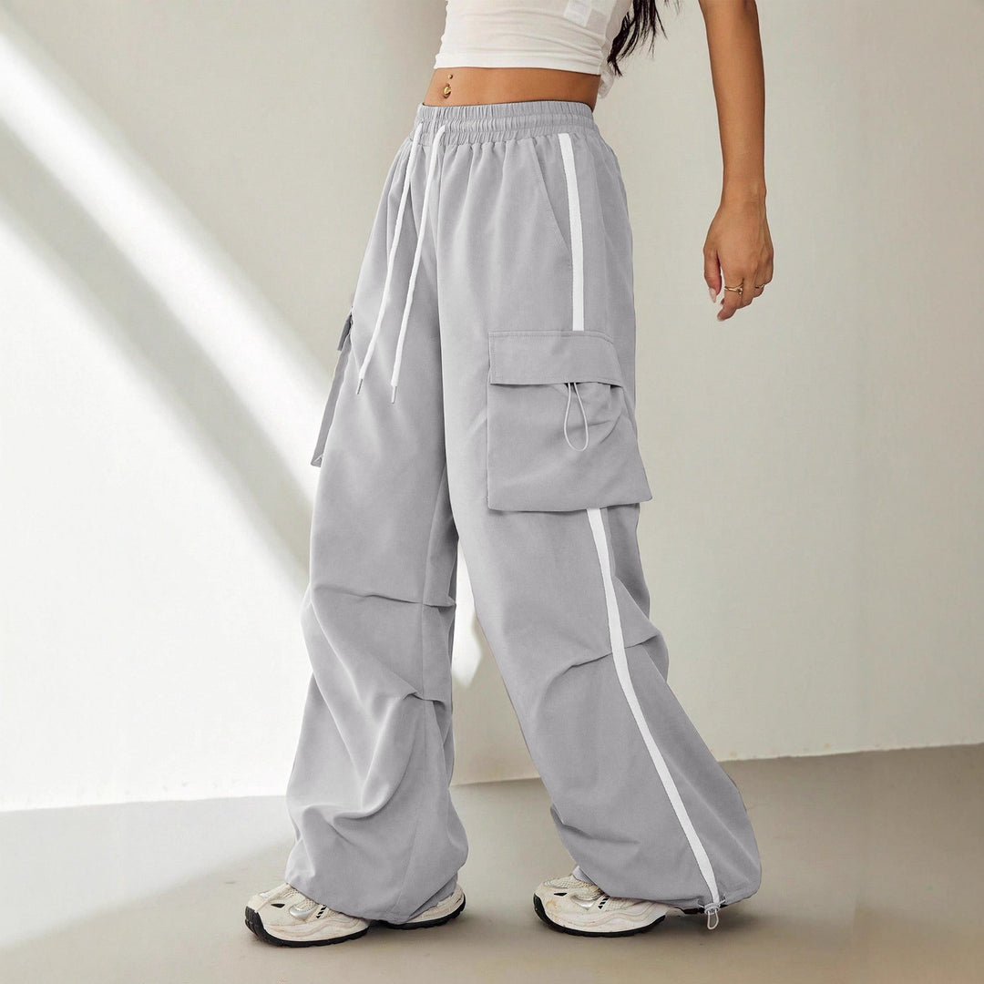 Damen Cargo-Hose mit seitlichen Taschen und elastischem Bund EB
