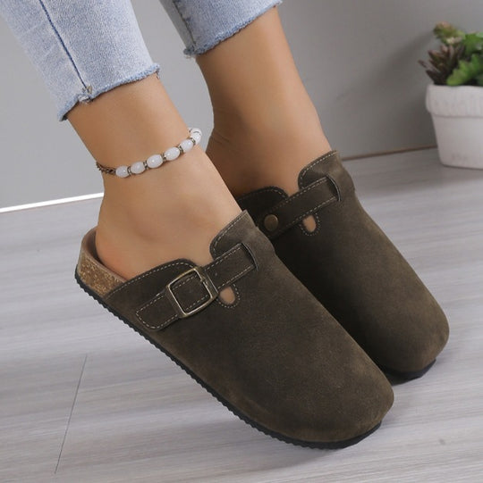 Damen Clogs mit modischem Riemchendesign und anatomischem Fußbett EB
