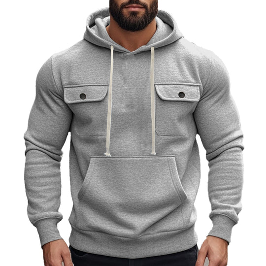 Herren Kapuzenpullover mit praktischen Pattentaschen und modernem Design EB