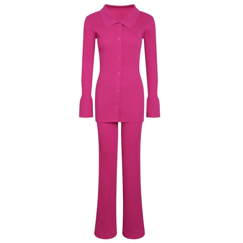 Damen 3-teilige Feinstrick-Loungewear-Set EB