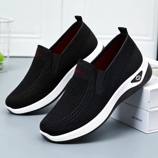 Damen nan atmungsaktiver gestrickter Slip-On Freizeitschuh mit dämpfender EVA-Sohle EB