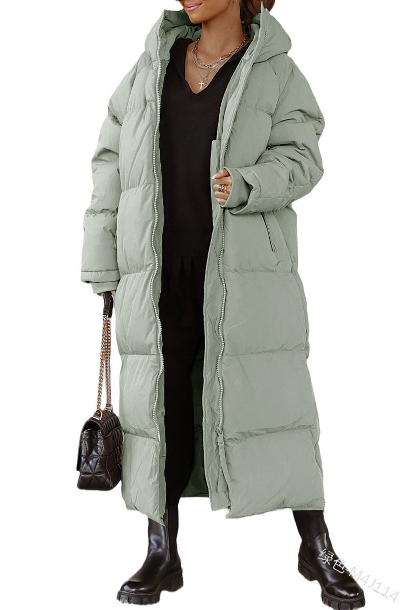 Damen Lange gesteppte Winterjacke EB