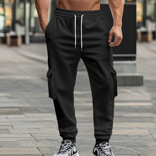 Herren nan Utility-Joggerhose mit seitlichen Klappentaschen, Kordelzugbund und konischer Passform EB