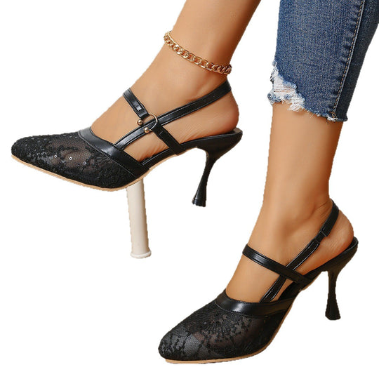 Damen Slingback Pumps mit eleganter Verzierung EB