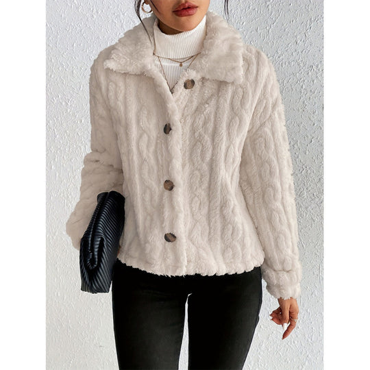 Damen Flauschige Oversize-Jacke EB