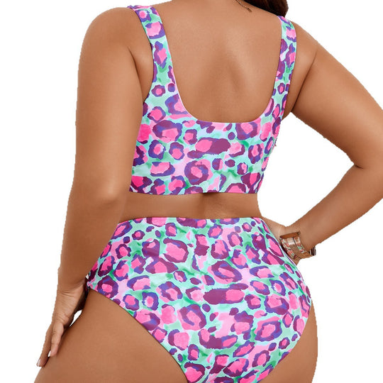 Damen Hoch geschnittenes Bikini-Set mit raffinierten Brustdetails EB