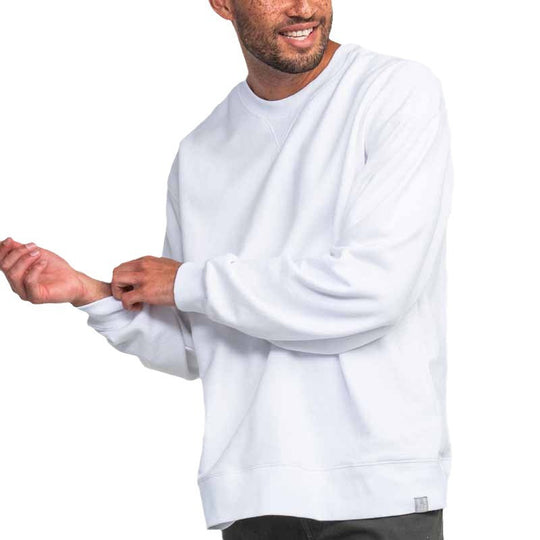 Herren lässiger Rundhals-Sweatshirt mit Vintage-Waschung und bequemen Bund EB
