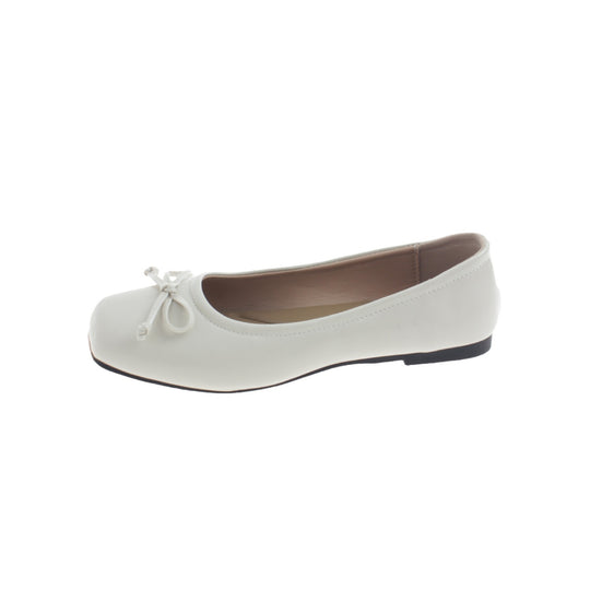 Damen Elegante und bequeme Ballerinas mit dekorativen Schleifen-Details EB