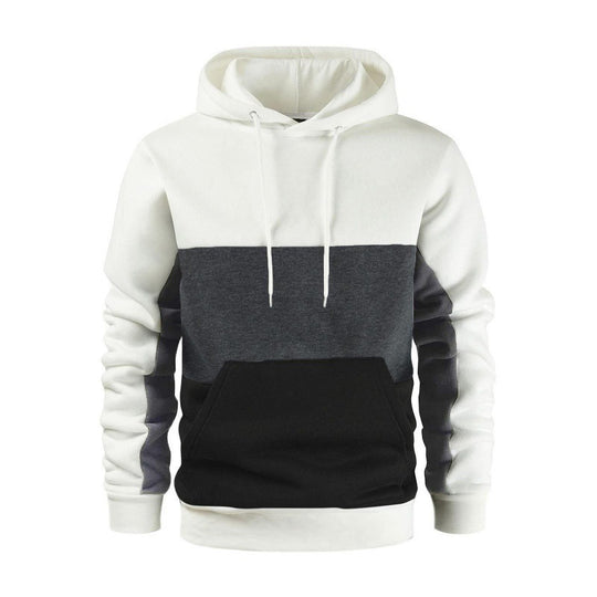 Herren sportlicher Kapuzenpullover mit kontrastierenden Farbblock-Design EB