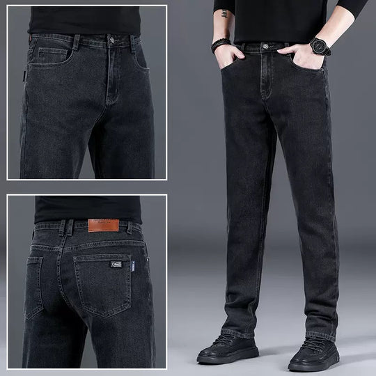 Herren modische Slim-Fit Jeans aus weichem Denim EB