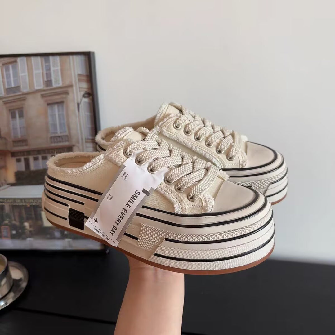 Damen modische Plateausneaker mit Kunstleder-Obermaterial und robustem Design EB