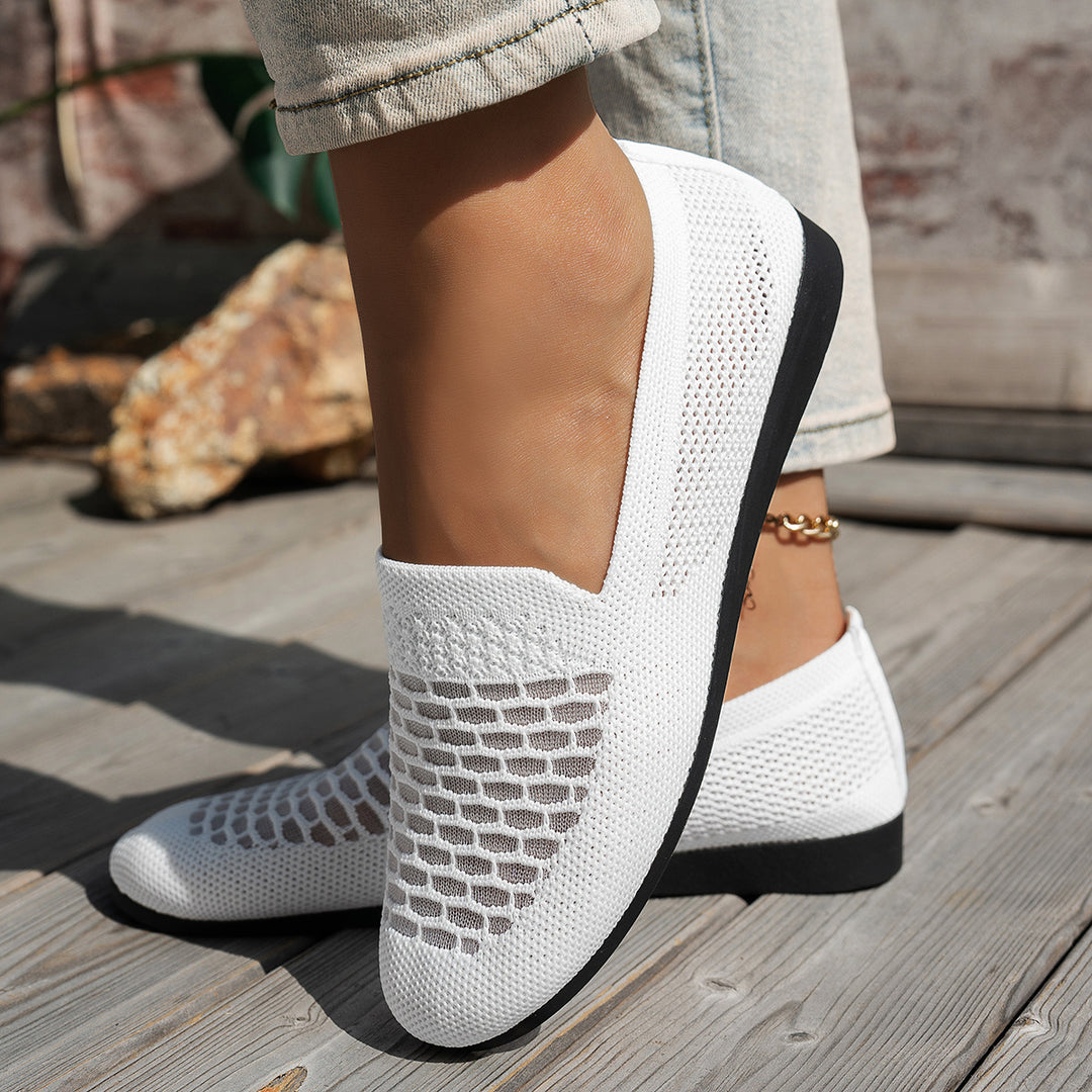 Damen komfortable Slipper mit innovativem Strickdesign EB
