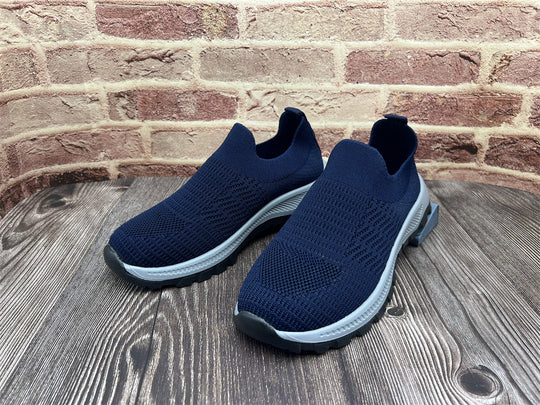 Damen Sportliche Slip-On Sneakers mit atmungsaktiver Mesh-Oberfläche EB