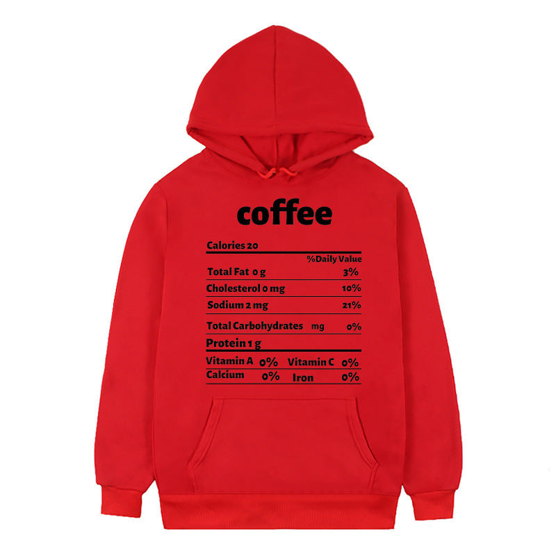 Damen Kapuzenpullover mit kreativem Nährwertdesign EB