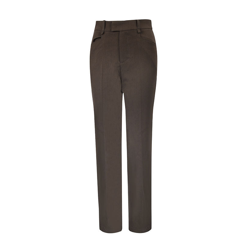 Damen Klassische Stoffhose mit hohem Bund und geradem Bein EB