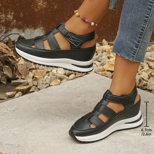 Damen Wedge-Sneaker mit verstellbaren Riemen EB