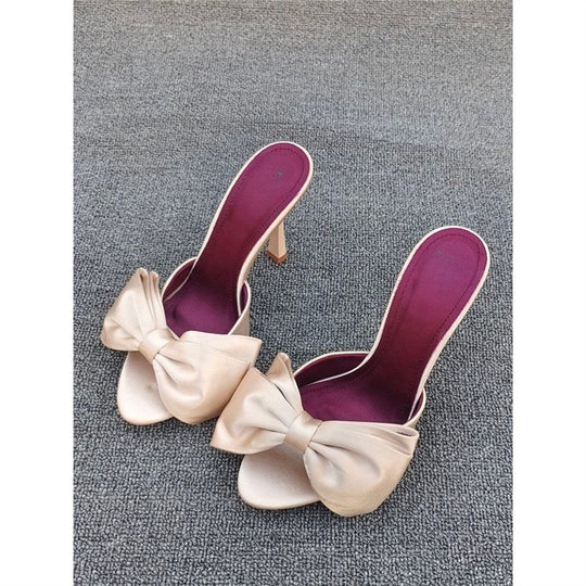 Damen High Heel Sandalen mit kunstvollem Schleifendesign EB