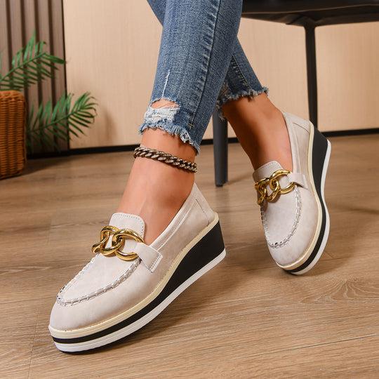 Damen Komfortable Slipper mit Plateausohle EB