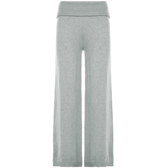 Damen nan kaschmirähnliches Strick-Lounge-Set mit Oversize-Pullover und weiten Palazzo-Hosen EB