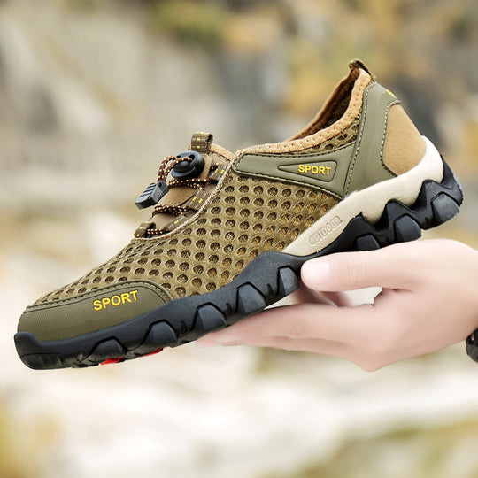 Damen Atmungsaktive und rutschfeste Sportschuhe mit elastischem Schnellschnürsystem EB
