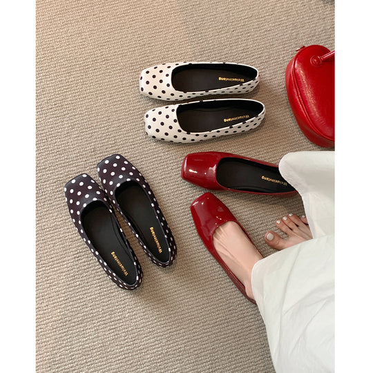 Damen Ballerinas mit verspieltem Punktedesign und bequemem Fußbett EB