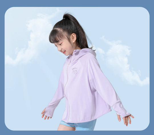 Mädchen funktionale UV-Schutzjacke mit Kapuze EB