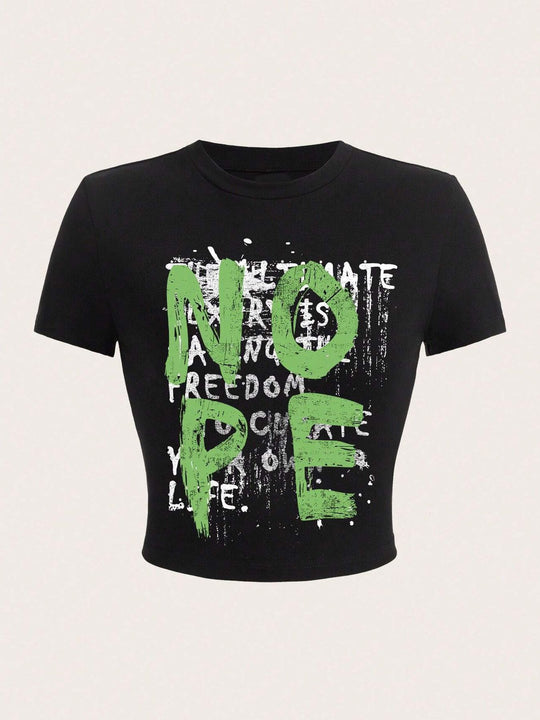 Damen T-Shirt mit funkelndem Discokugel-Motiv und zeitgemäßem Schleifendetail EB