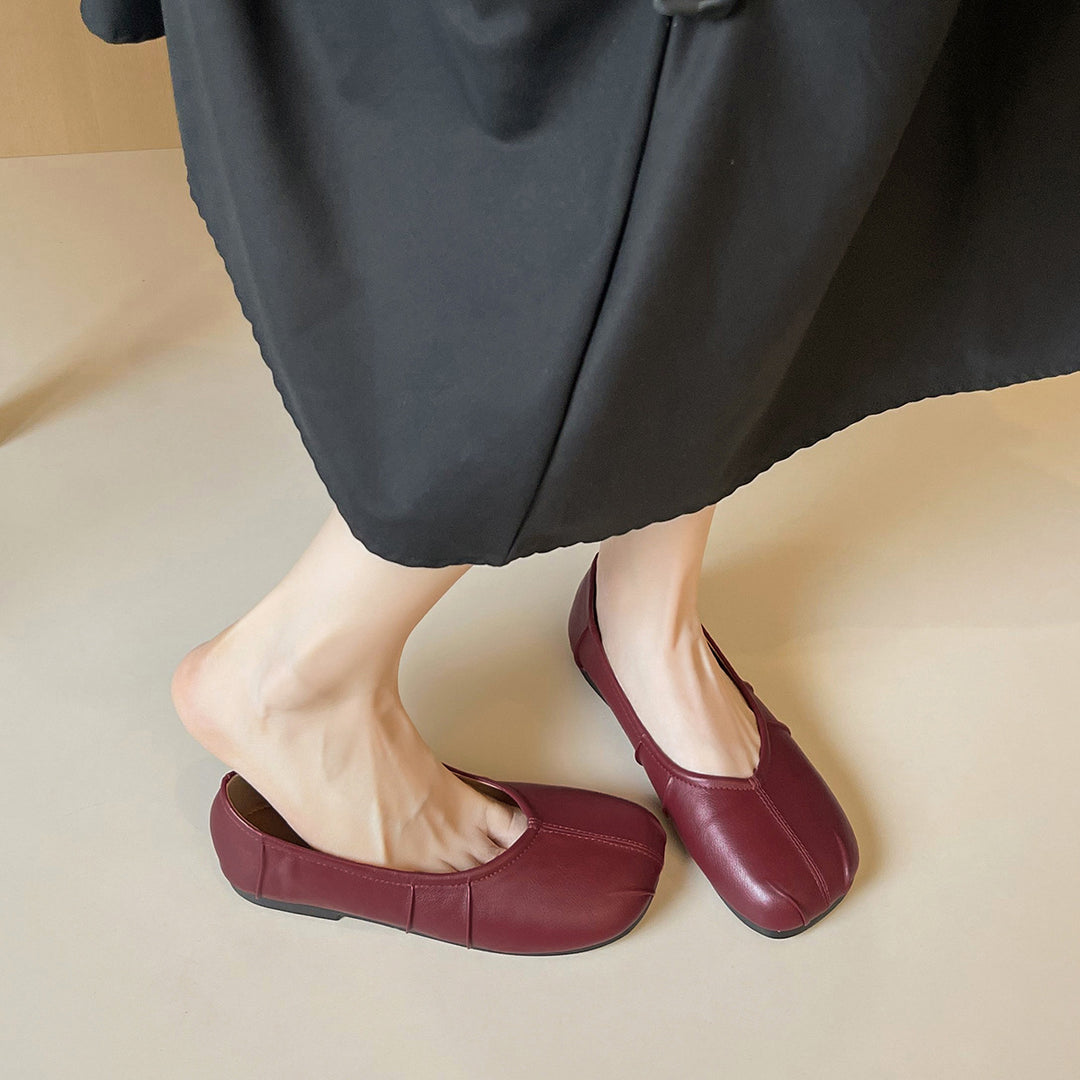 Damen Ballerinas mit einzigartigem Faltendesign EB