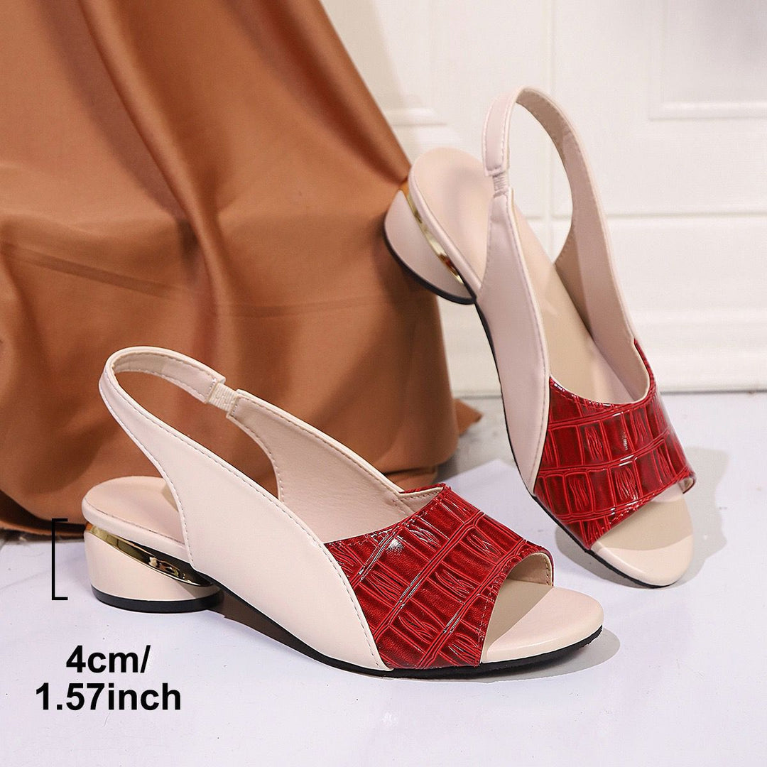 Damen Slingback-Sandalen mit elegantem Netzdesign und verstellbarem Riemen EB