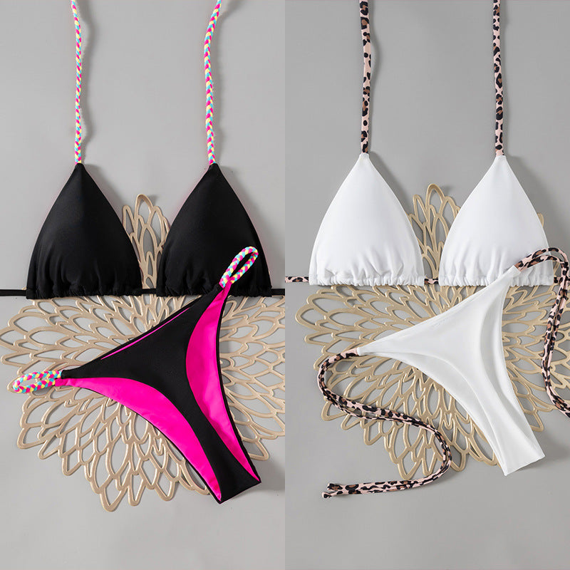 Damen Triangel-Bikini mit bunten Akzenten EB