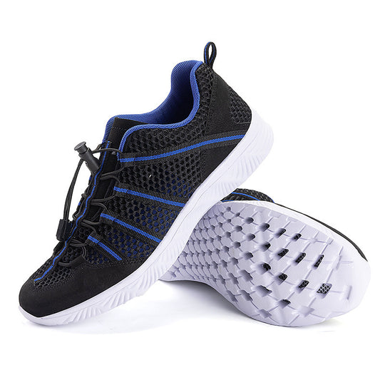 Damen nan atmungsaktiver Netzstoff-Sneaker mit Kordelzugverschluss, ultraleichter EVA-Flexsohle und gepolstertem Fersenkragen EB