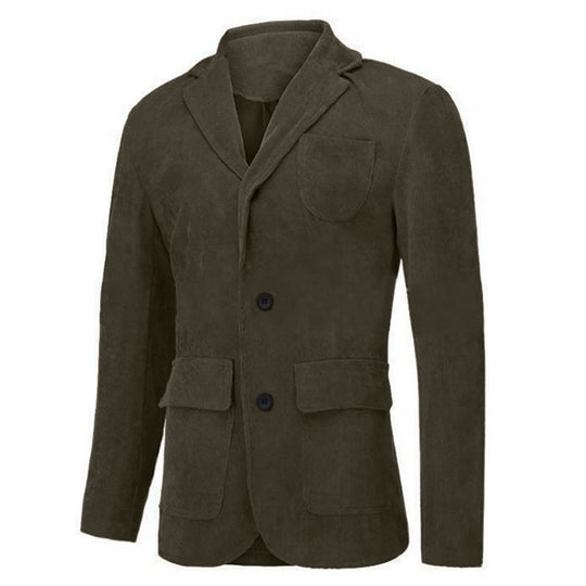 Herren modischer Cordblazer mit mehreren Taschen und eleganter Passform EB