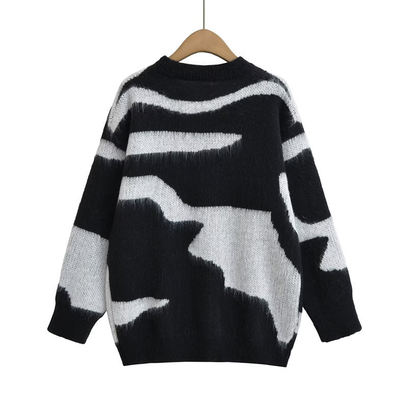 Damen Pullover mit modernem Grafikmuster EB