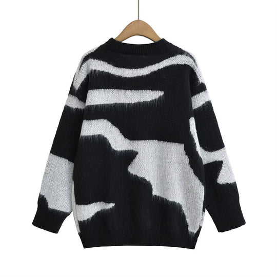 Damen Pullover mit modernem Grafikmuster EB