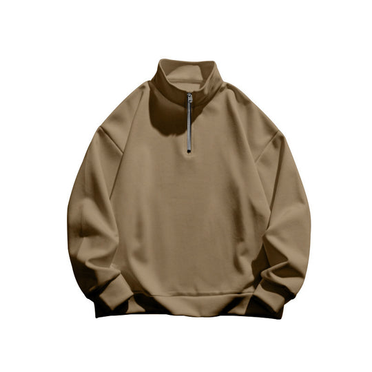 Herren Sportlicher Stehkragenpullover mit Reißverschluss EB