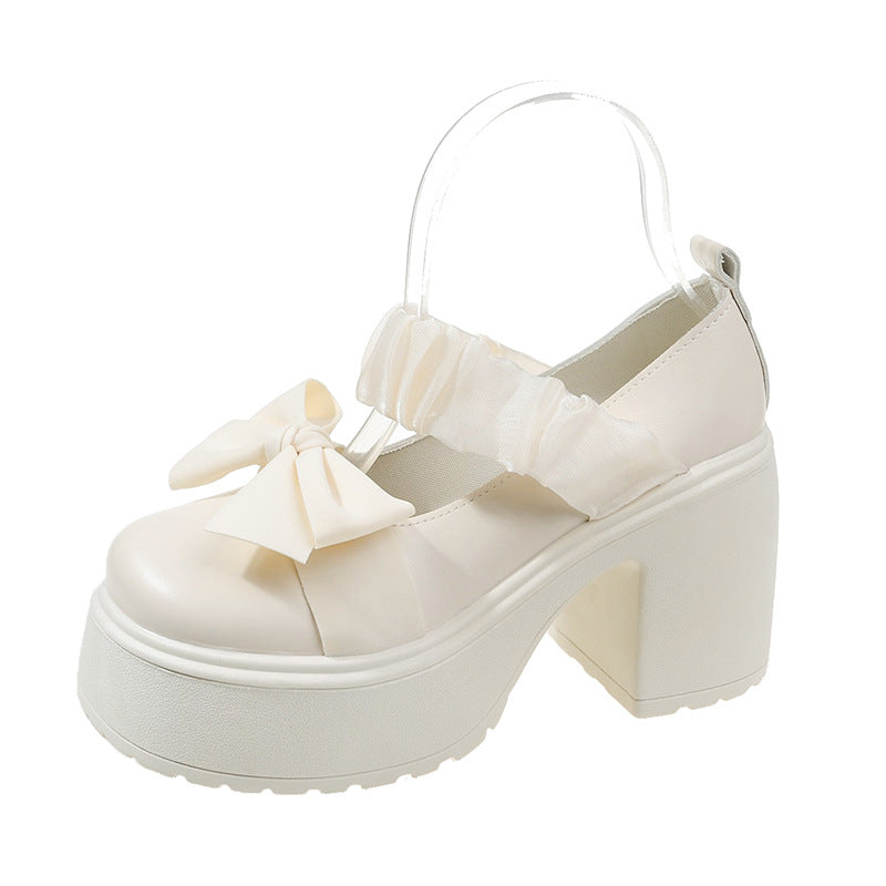 Damen elegante Blockabsatz-Sandalen mit raffiniertem Schleifen-Design EB