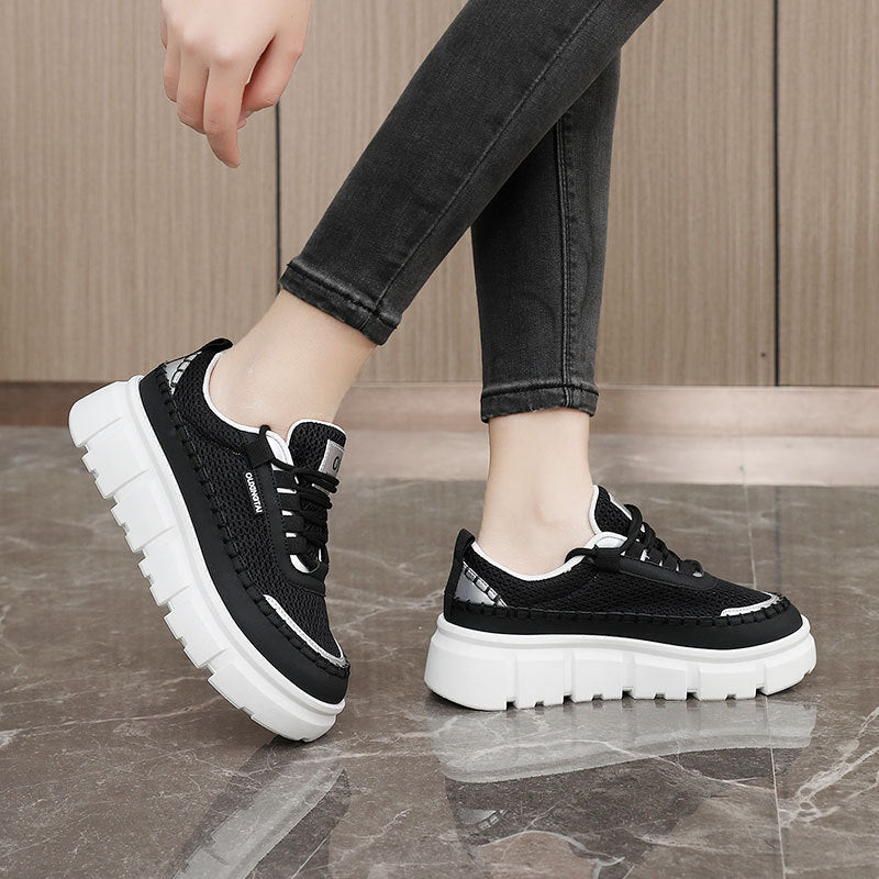 Damen Sportliche Chunky Sneakers mit atmungsaktiver Mesh-Oberfläche und robuster Sohle EB