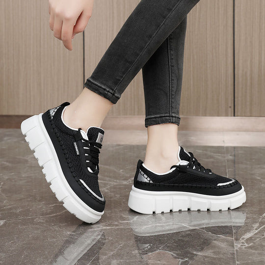Damen Sportliche Chunky Sneakers mit atmungsaktiver Mesh-Oberfläche und robuster Sohle EB