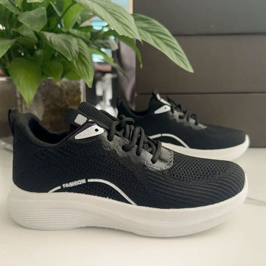 Damen Atmungsaktive Lauf-Sneaker mit stoßdämpfender Sohle und flexibler Struktur EB