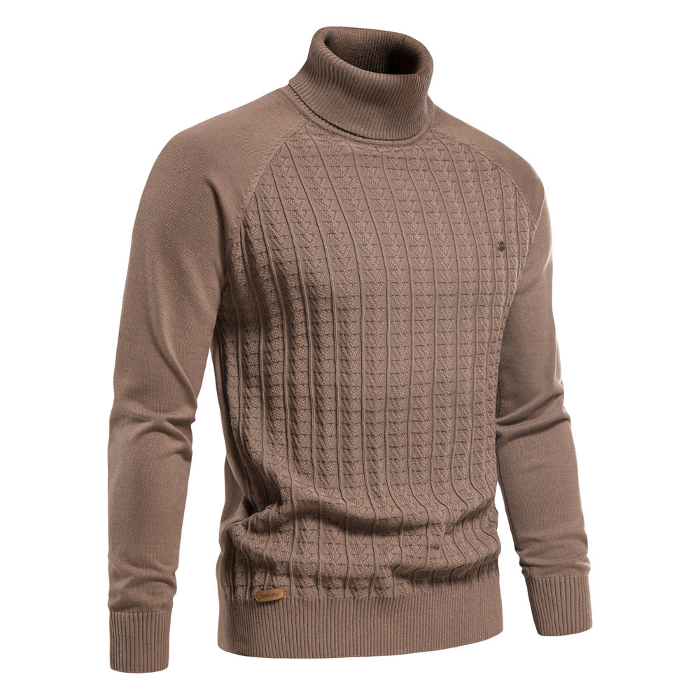 Herren Rollkragenpullover mit strukturiertem Muster EB