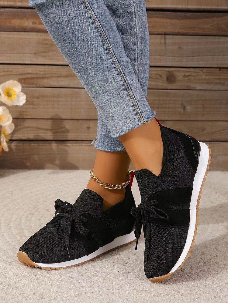 Damen sportliche Sneaker mit atmungsaktivem Mesh-Obermaterial EB