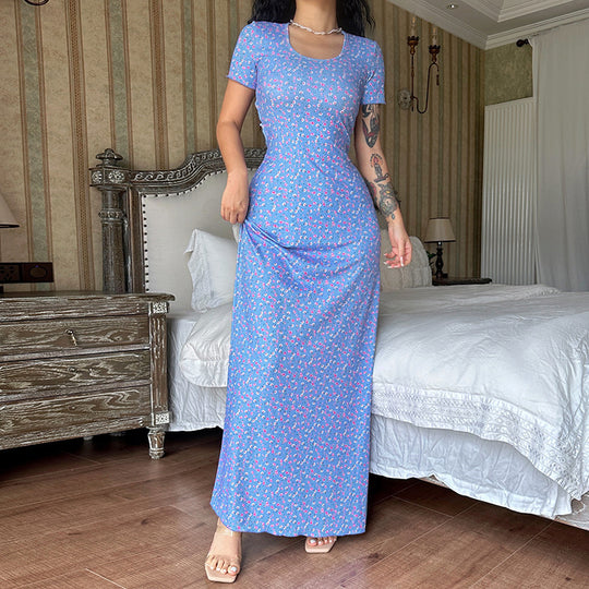 Damen Maxikleid mit floralem Muster EB
