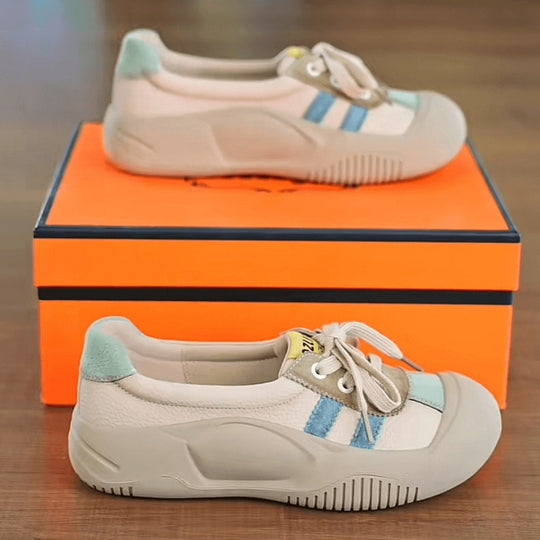 Damen Sportliche Sneaker mit modischem Schnür-Design EB