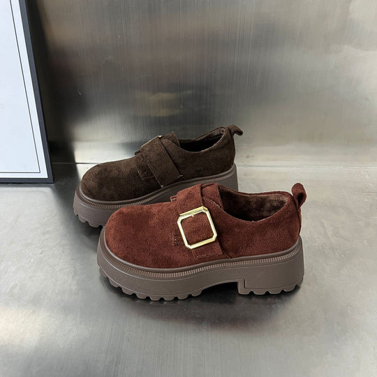 Damen Komfortable Chunky Clogs mit luxuriösem Schnallenverschluss EB
